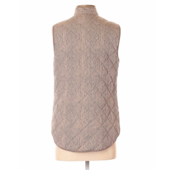 LOGO by Lori Goldstein Quilted Snake Skin Vest - Picture 2 of 12